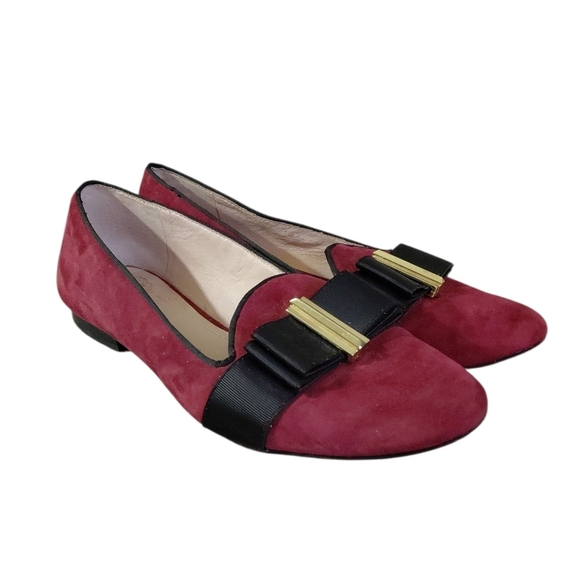 Vince Camuto Rowley Burgundy Suede Pointed Toe Flats Size 8 - Picture 10 of 10